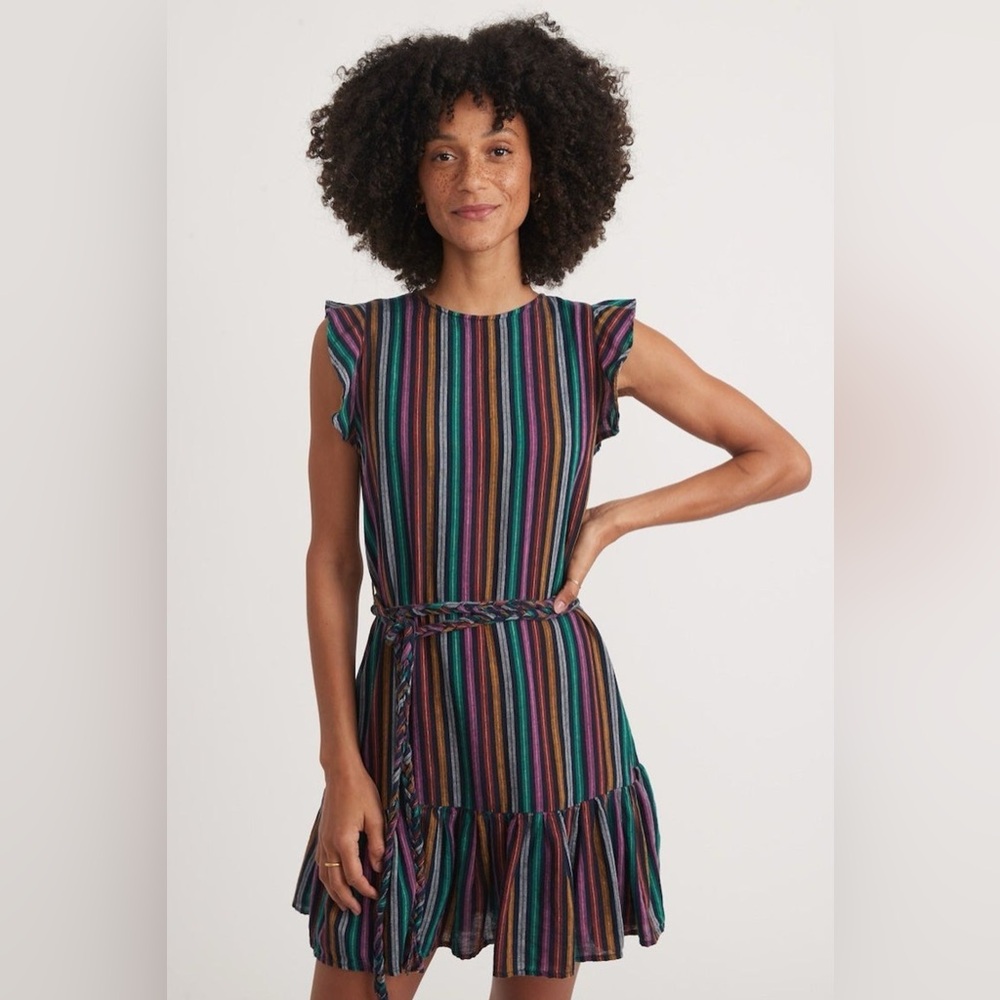 Marine Layer Laney Multicolor Striped Mini Dress SZ XS NWT!